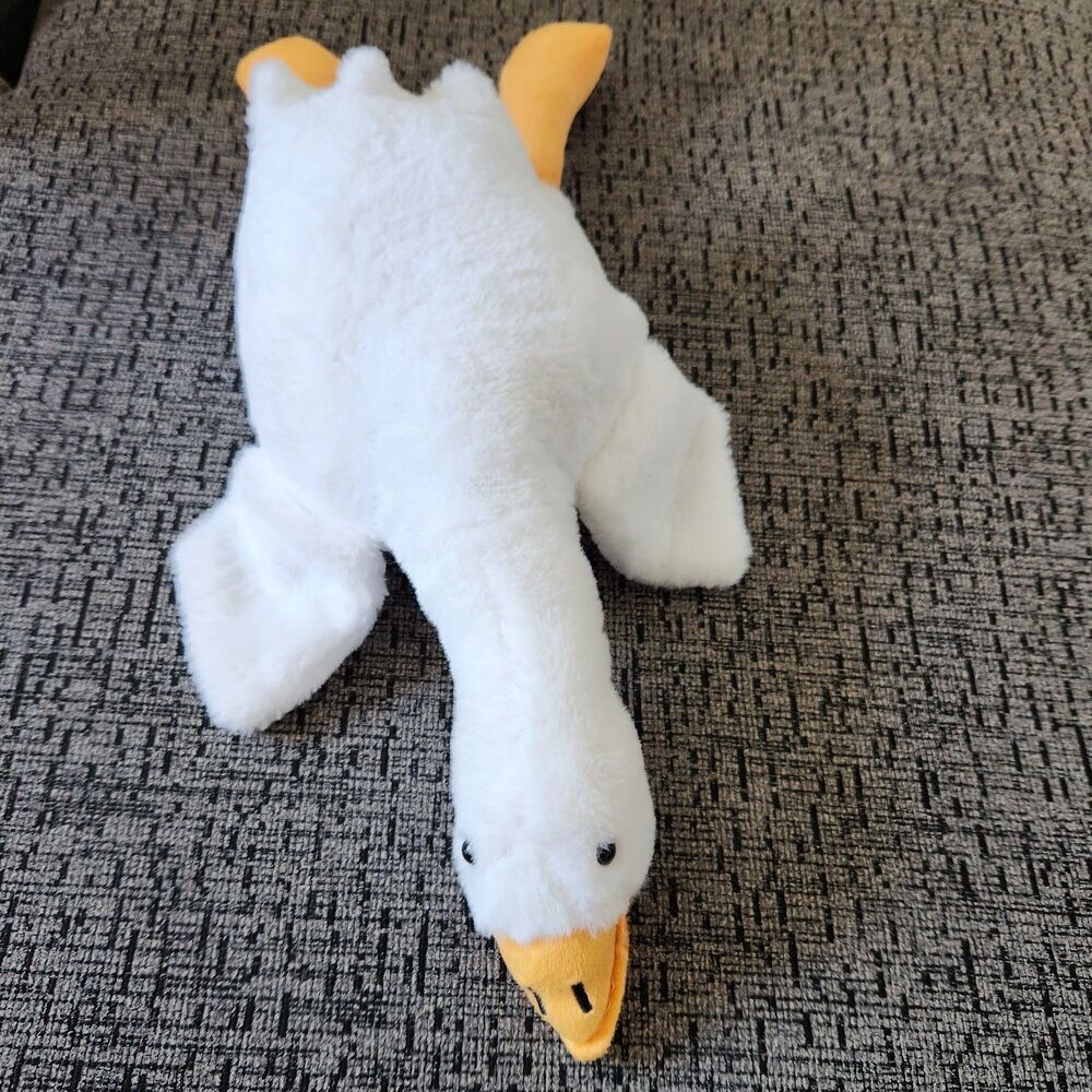 White Cute Goose Plush-Soft Swan Stuffed Animal Pillow Huge Cozy Goose. NEW!! - Picture 10 of 12